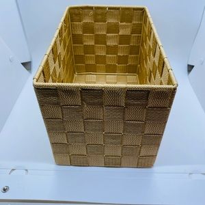 NWOT Fabric Basket Beige Holds Everything. 10”L x 6.5”H x6” W